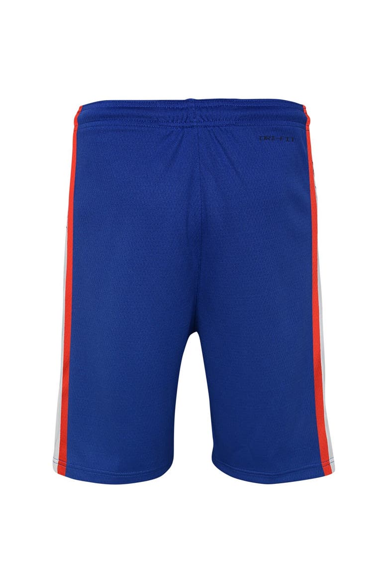 Youth Nike Blue Detroit Pistons Icon Edition Mesh Performance Swingman Shorts, Alternate, color, Blue
