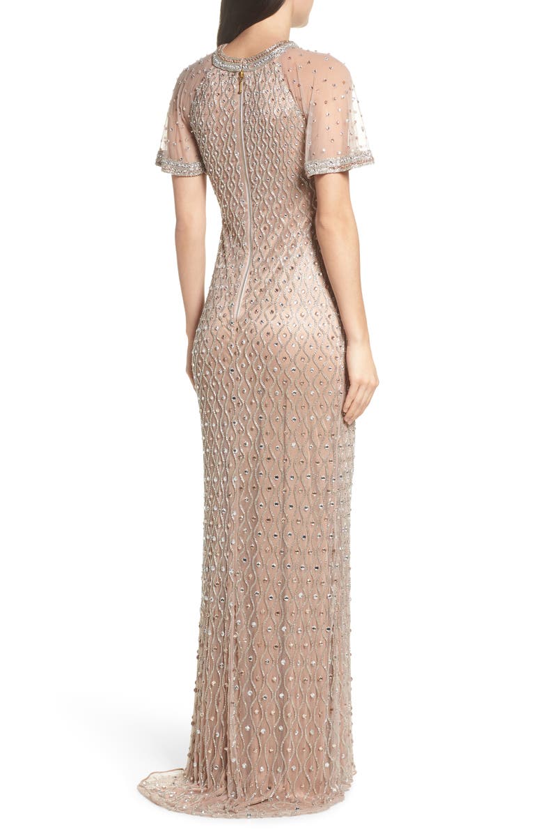 Mac Duggal Crystal & Bead Embellished Gown, Alternate, color,