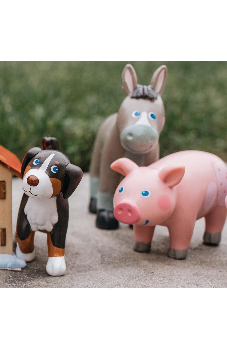HABA Little Friends Pig - 3.5" Farm Animal Toy Figure, Alternate, color, 