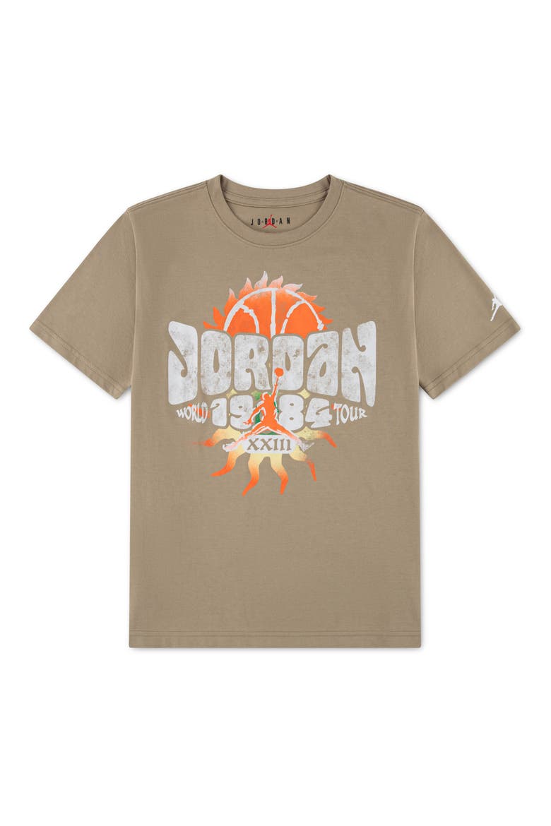 Kids' MJ 1984 World Tour XXIII Graphic T-Shirt, Main, color, KHAKI