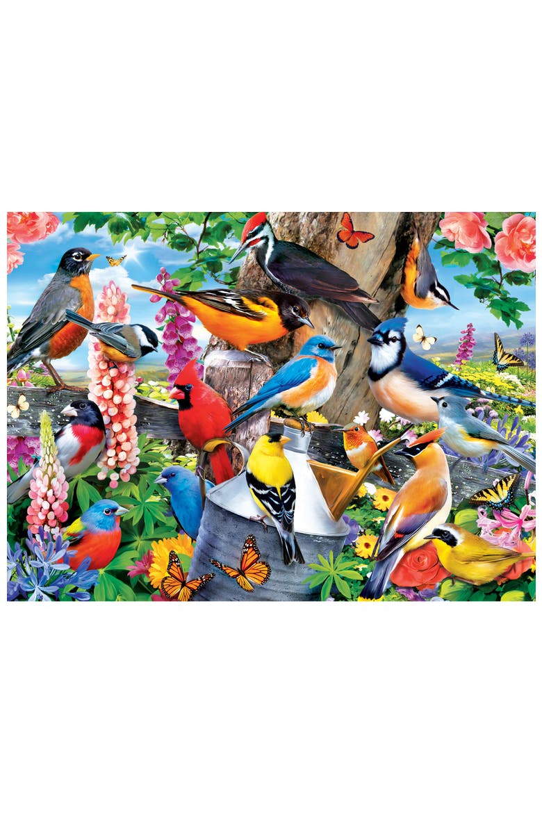 Audubon Spring Gathering 100pc Puzzle, Alternate, color, Multicolor