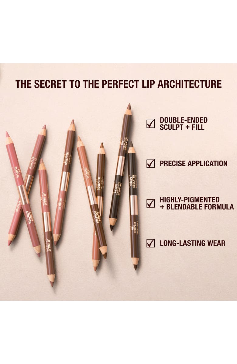 Charlotte Tilbury Lip Cheat Contour Duo Lip Liner, Alternate, color, Tan