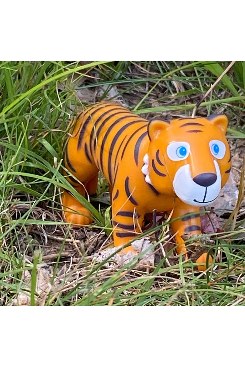 Little Friends Tiger - 4" Chunky Plastic Zoo Animal Toy Figure, Alternate, color, Orange Multi