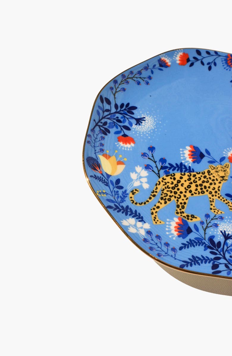 Jessie Zhao New York Amazon Rainforest Bone China Dessert Plate, Alternate, color, Blue