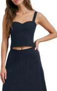 Favorite Daughter There For You Linen Crop Top