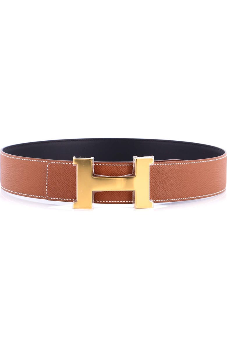 Pre-Owned Hermes Constance Reversible Belt Leather Wide, Alternate, color, Brown