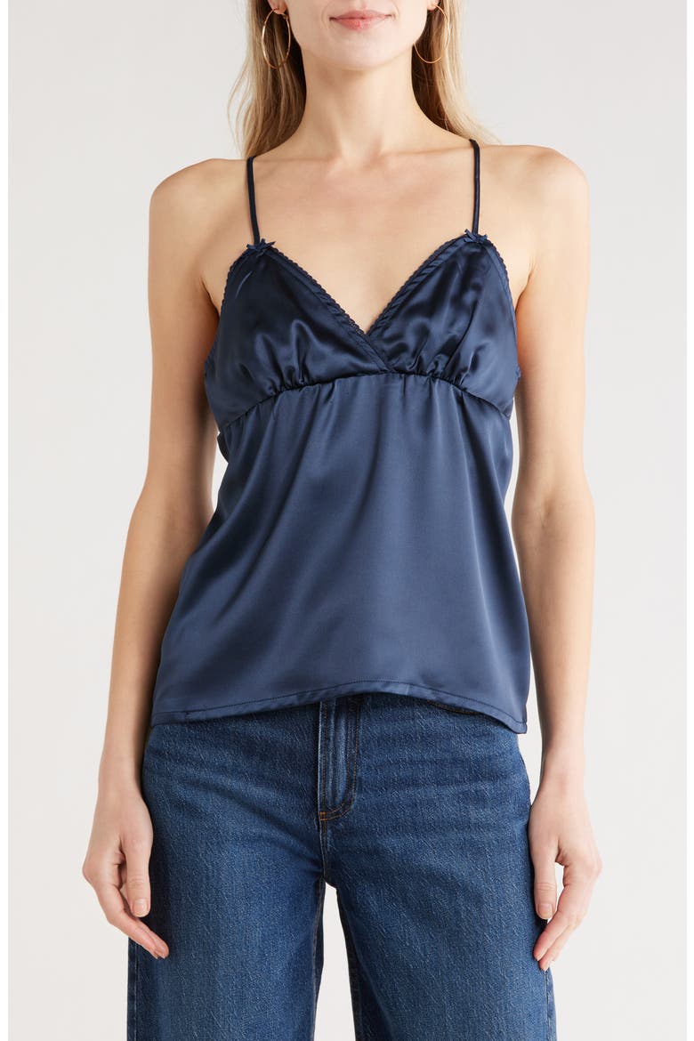 Satin Camisole, Main, color, NAVY