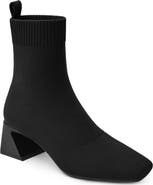 VIVAIA Square-Toe Water-Repellent Heeled Boots
