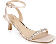 Jewel Badgley Mischka Charisma Kitten Heel Ankle Strap Sandal