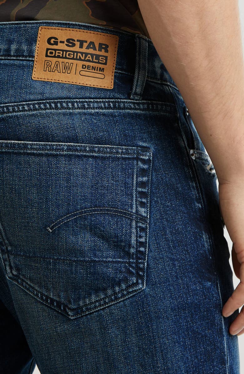 G-STAR Ripped Slim Fit Straight Leg Jeans, Alternate, color, 