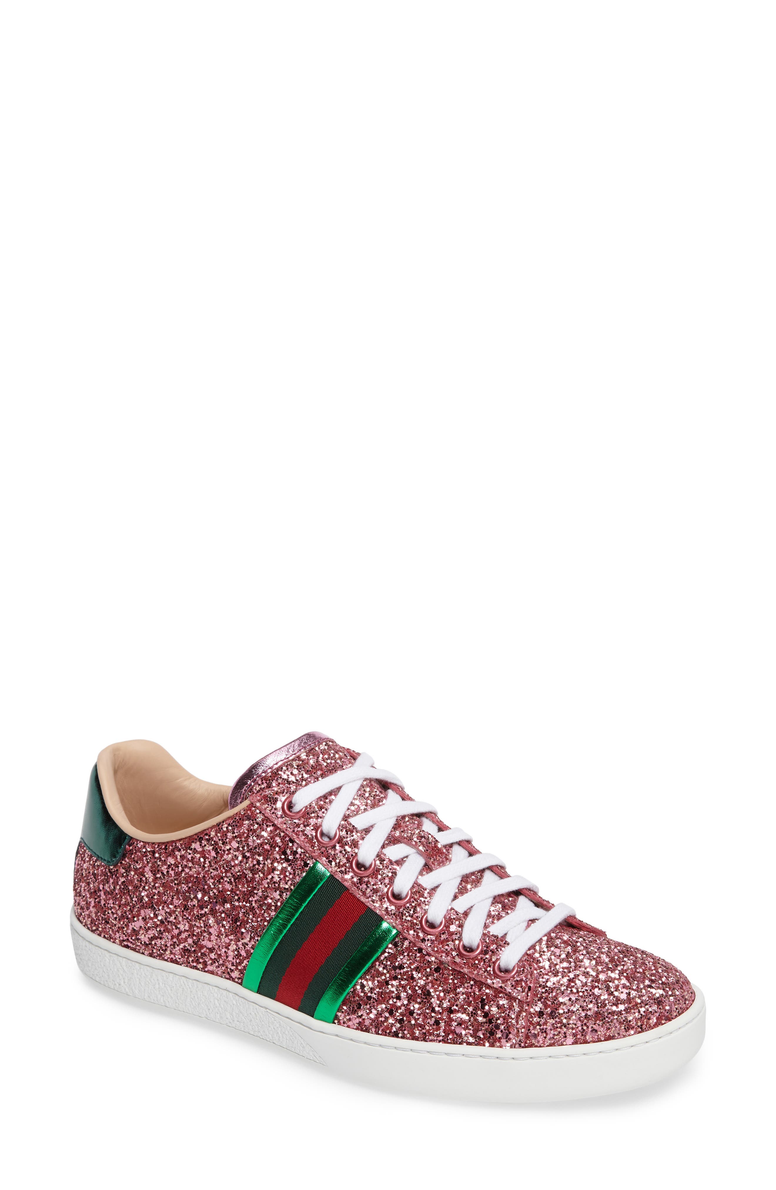 Gucci New Ace Glitter Sneaker, Main, color, 