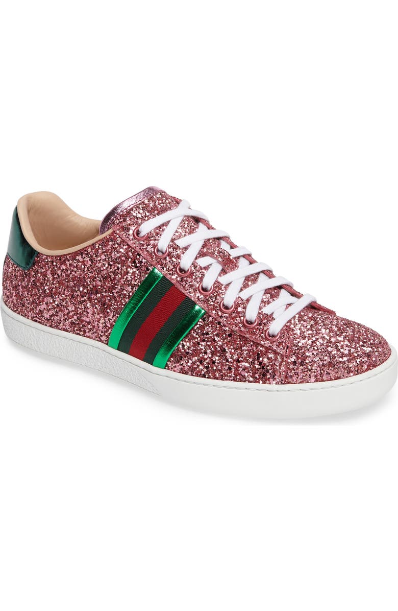 Gucci New Ace Glitter Sneaker, Main, color,