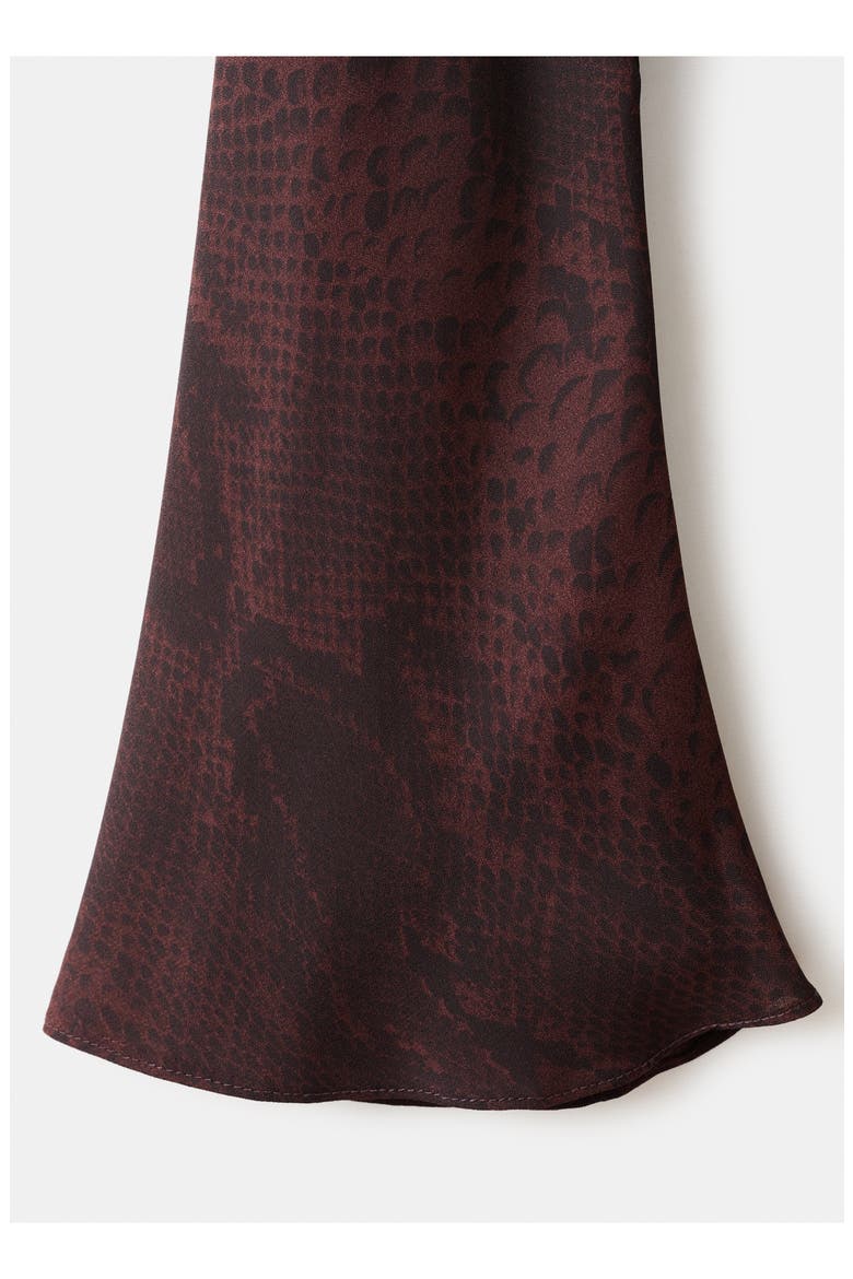 Animal Print Long Sleeve Maxi Dress, Alternate, color, BURGUNDY