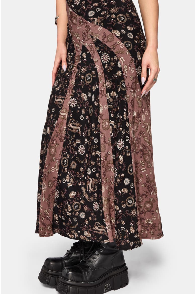 Sylra Ditsy Folk Print Midaxi Dress, Alternate, color, Pink