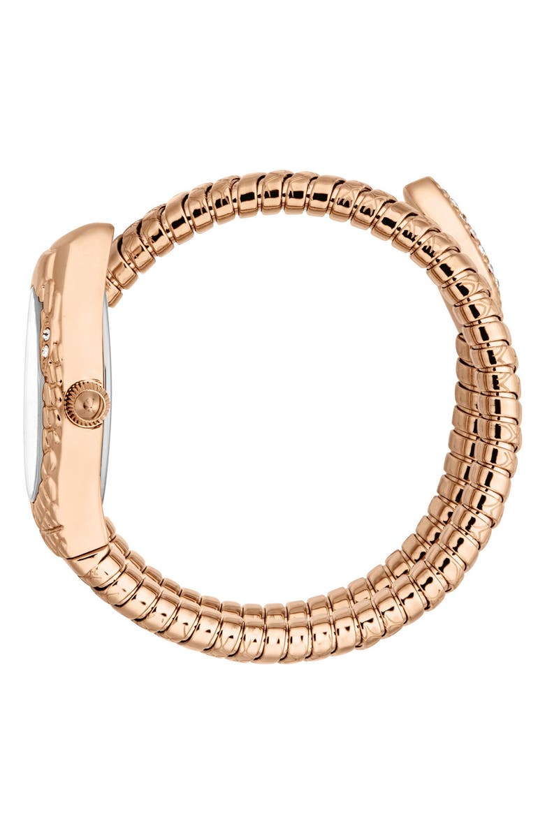 Just Cavalli Snake Wraparound Bracelet Watch, 20mm x 34.5mm, Alternate, color,