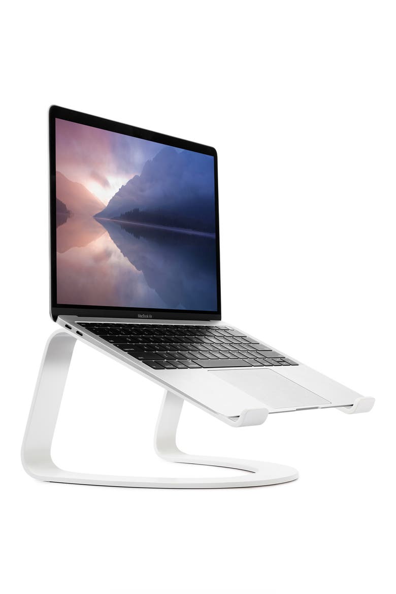 Curve Laptop Stand, Main, color, WHITE