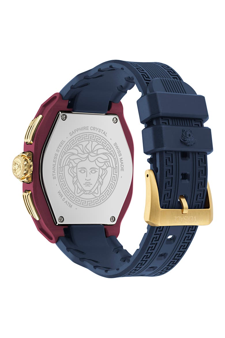 V-Legend Chronograph Ceramic Strap Watch, 44mm, Alternate, color, BURGUNDY/ NAVY