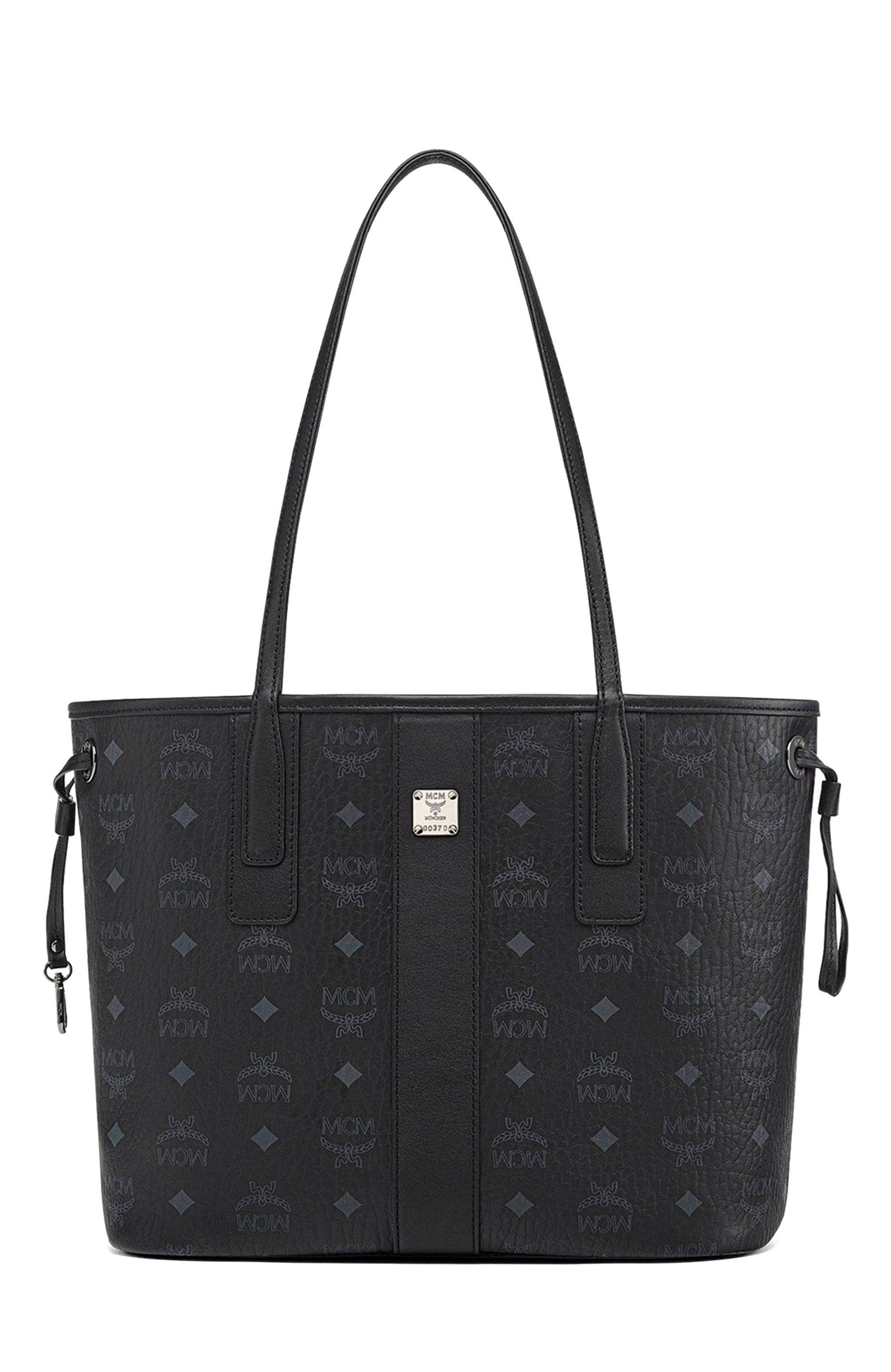 MCM Small Reversible Liz Shopper in Visetos, Main, color, 