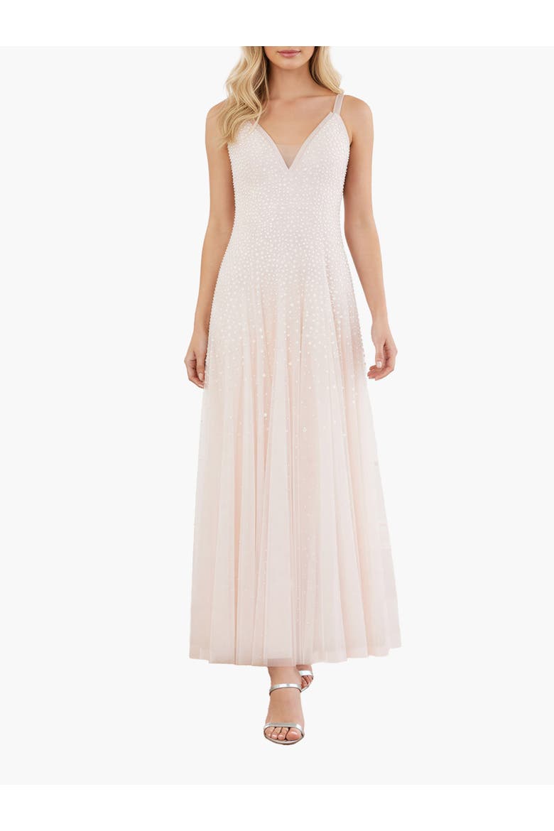 Sequin Cascade Cami Plunge Gown, Main, color, Opal/Cream