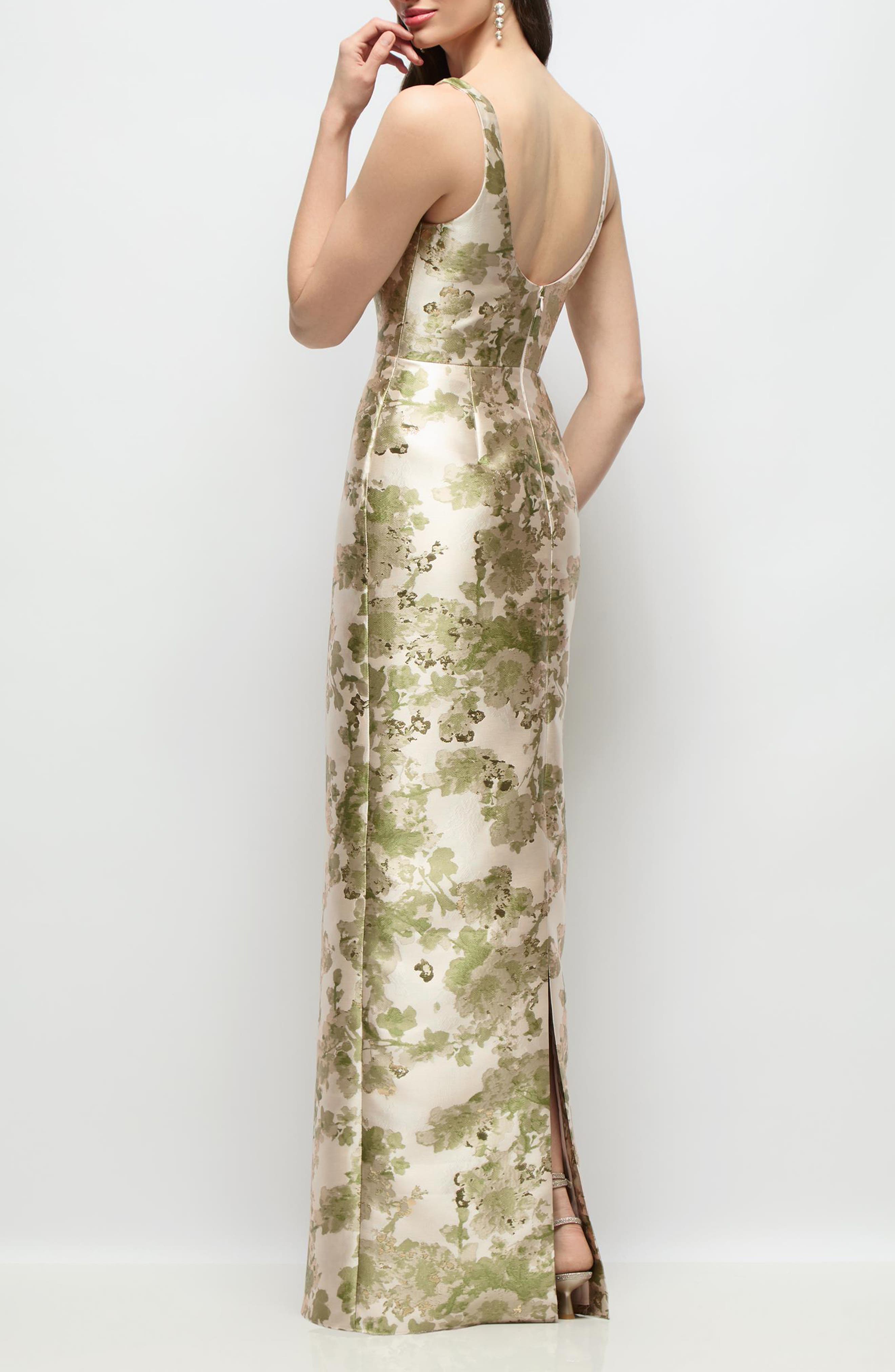 Julian Abstract Floral Jacquard Gown - image 2