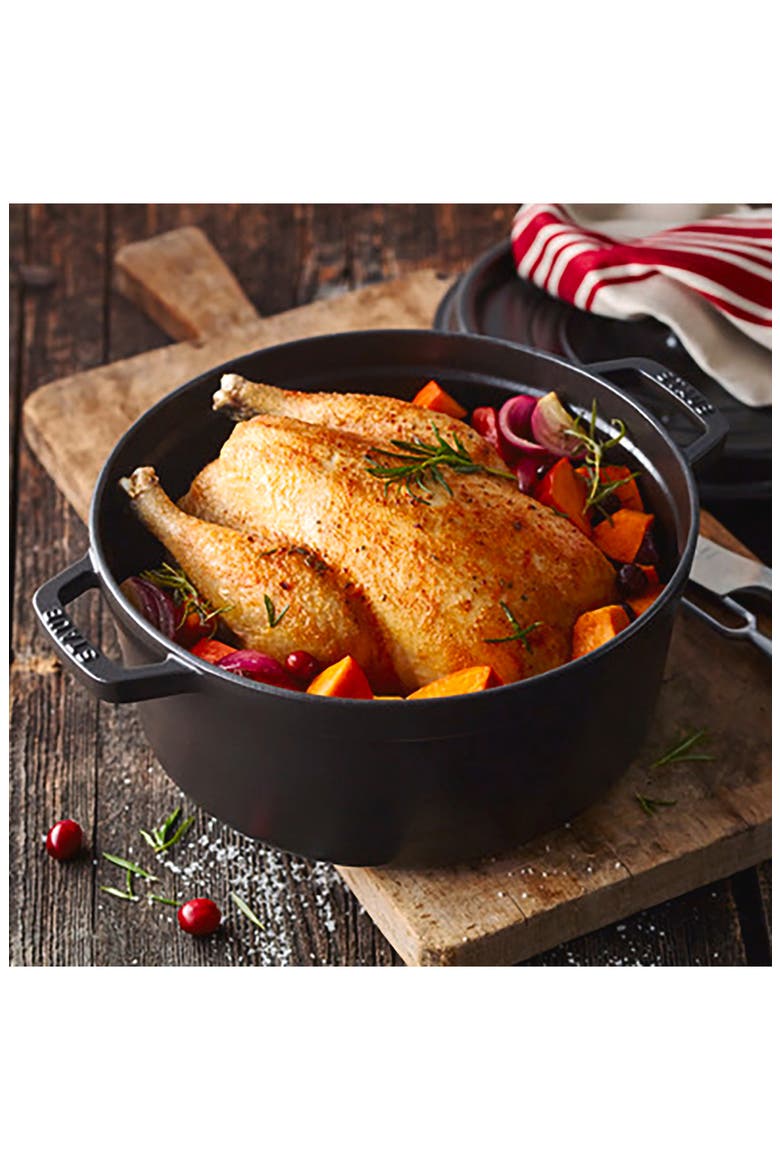 2.75-Quart Enameled Cast Iron Dutch Oven, Alternate, color, MATTE BLACK