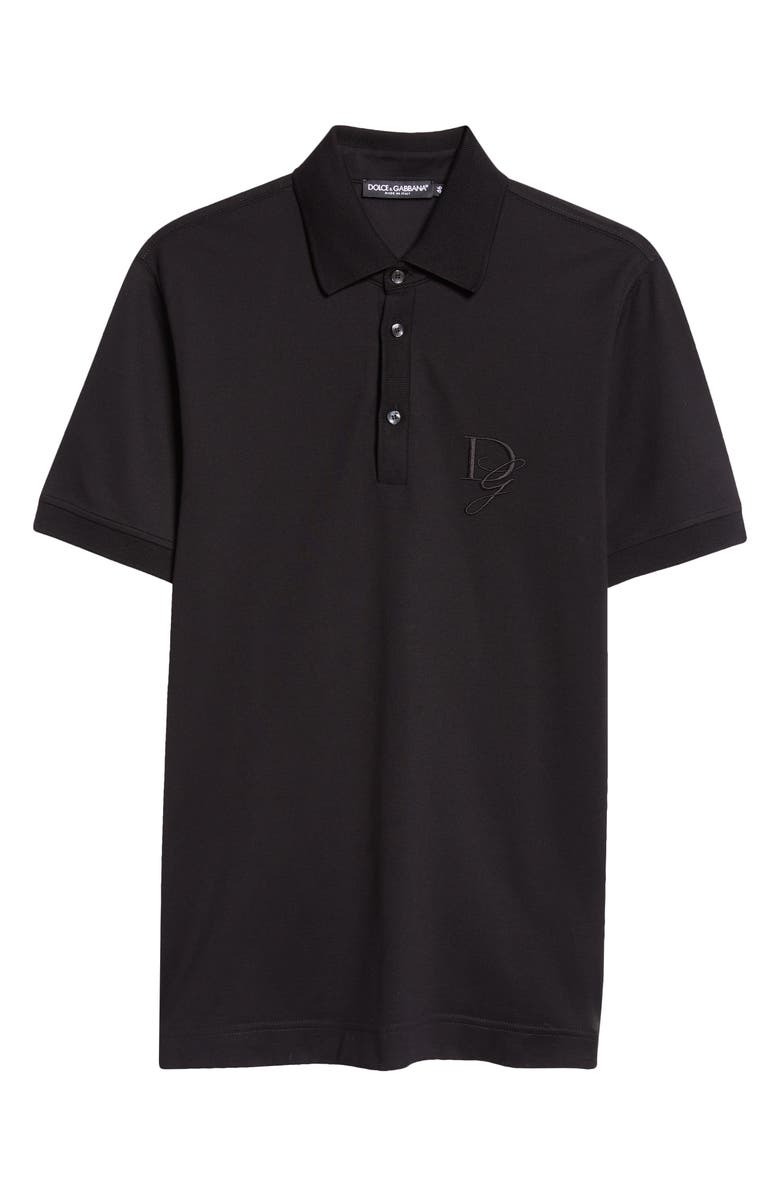 Dolce&Gabbana Embroidered Logo Cotton Piqué Polo, Alternate, color, 