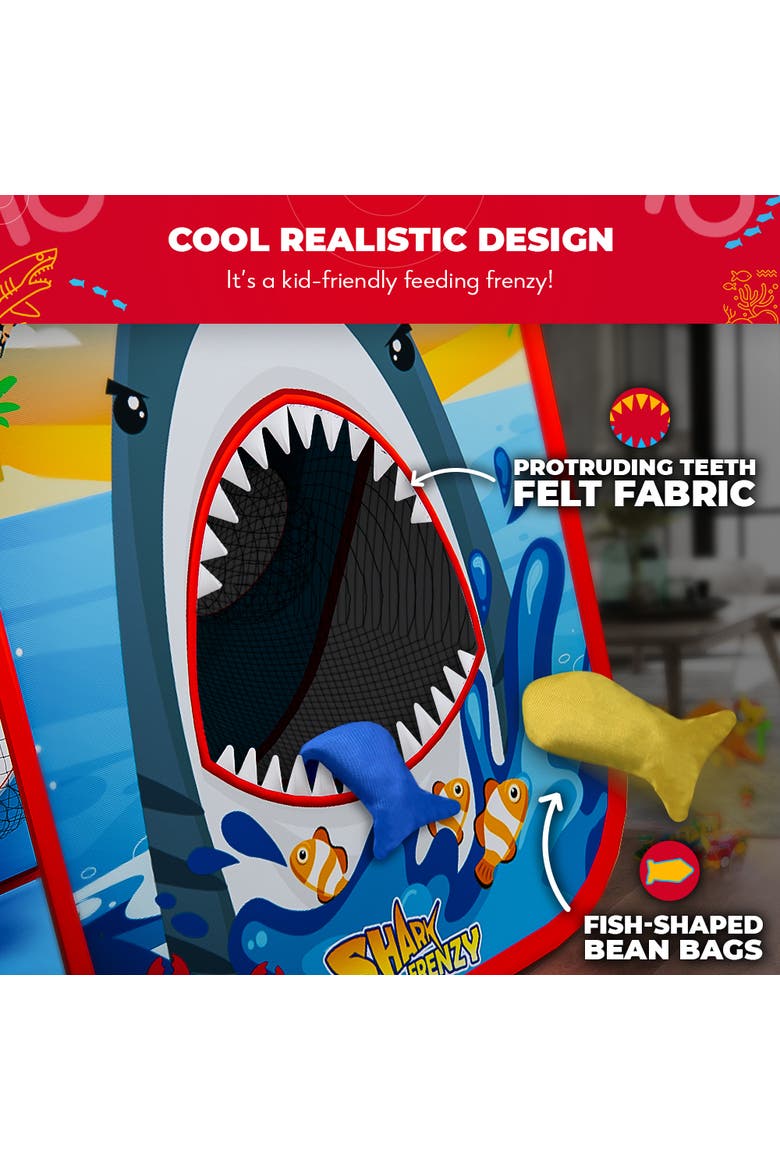 Shark Frenzy | 2-In-1 Bean Bag Toss Game For Kids, Alternate, color, Blue