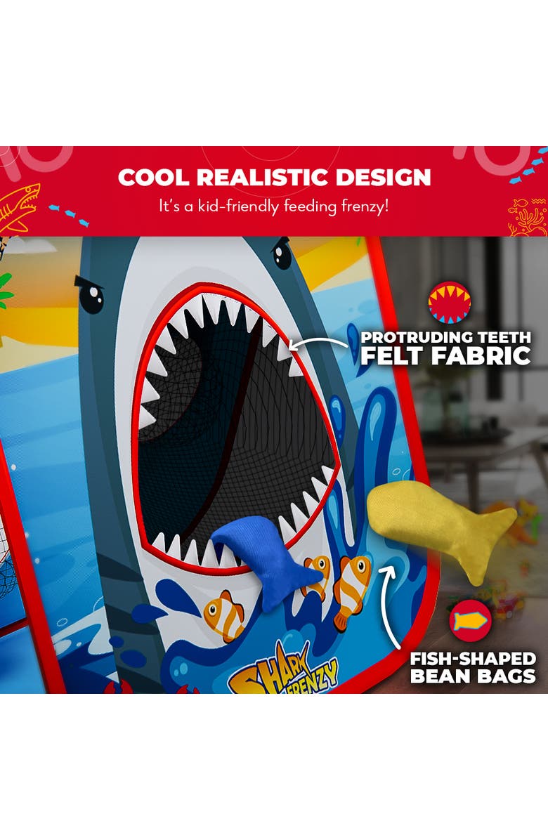 Swooc Games Shark Frenzy | 2-In-1 Bean Bag Toss Game For Kids, Alternate, color, Blue