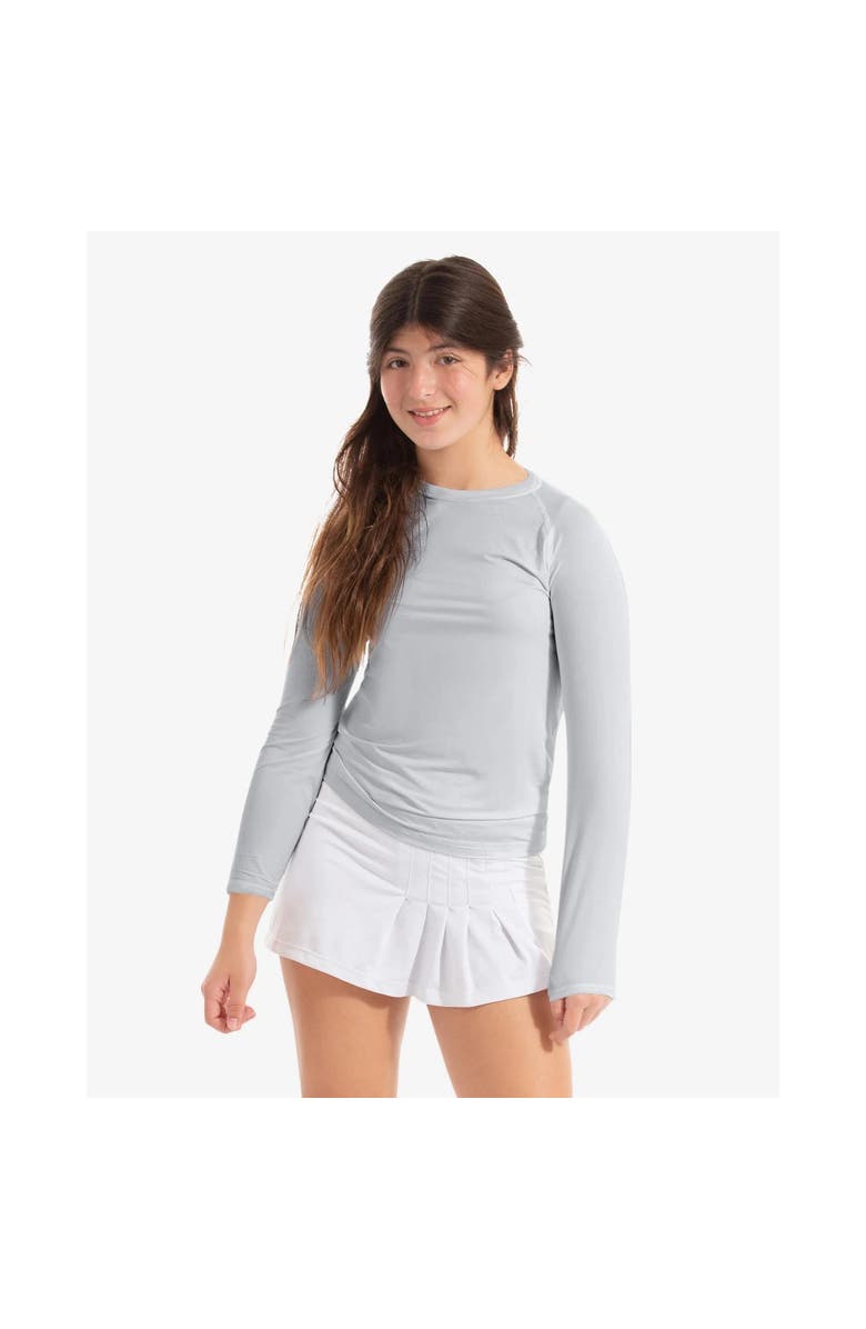 BloqUV Kid's Crew Neck Top, Alternate, color, Soft Gray