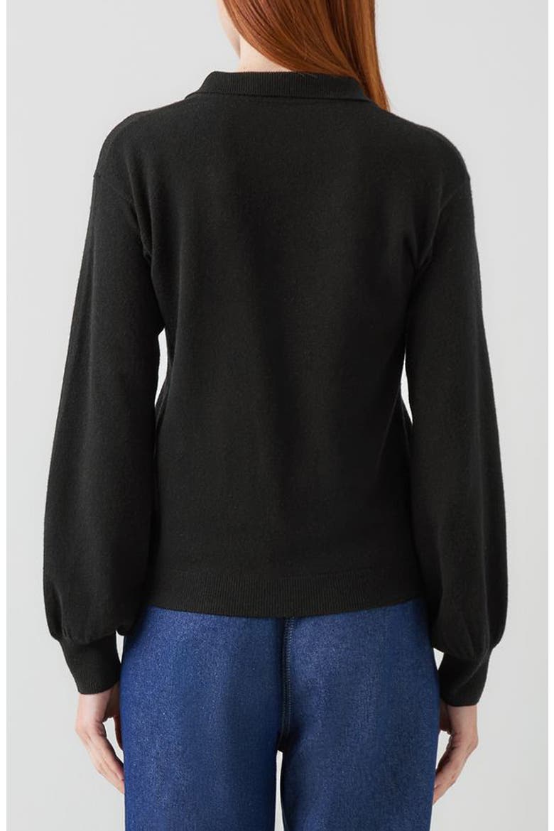 Alice Merino Wool Blend Cardigan, Alternate, color, BLACK