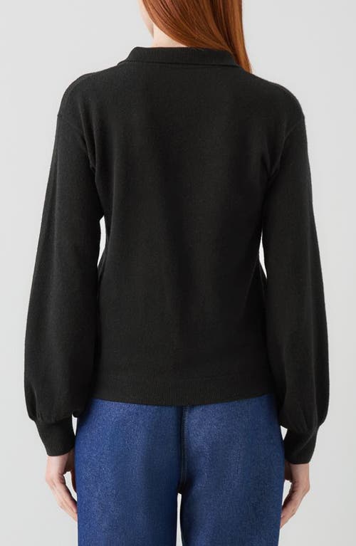 Lk Bennett Alice Merino Wool Blend Cardigan In Black