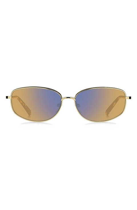 60mm Oval Sunglasses