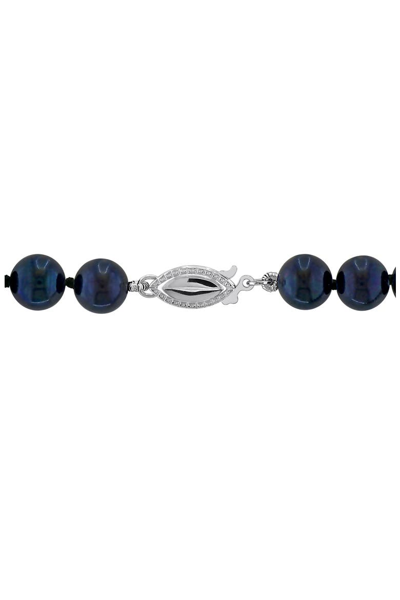 Cultured Black Pearl Necklace, 7–7.5mm, Alternate, color, BLACK