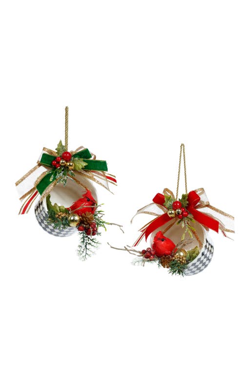 Mark Roberts Harlequin Cups Ornament, Set Of 2 In Multi