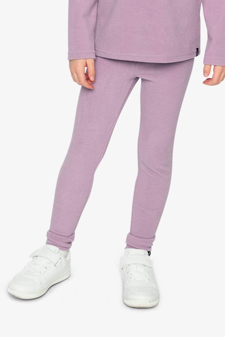 Rib Vertical Texture Elastic Waist Leggings, Alternate, color, Purple
