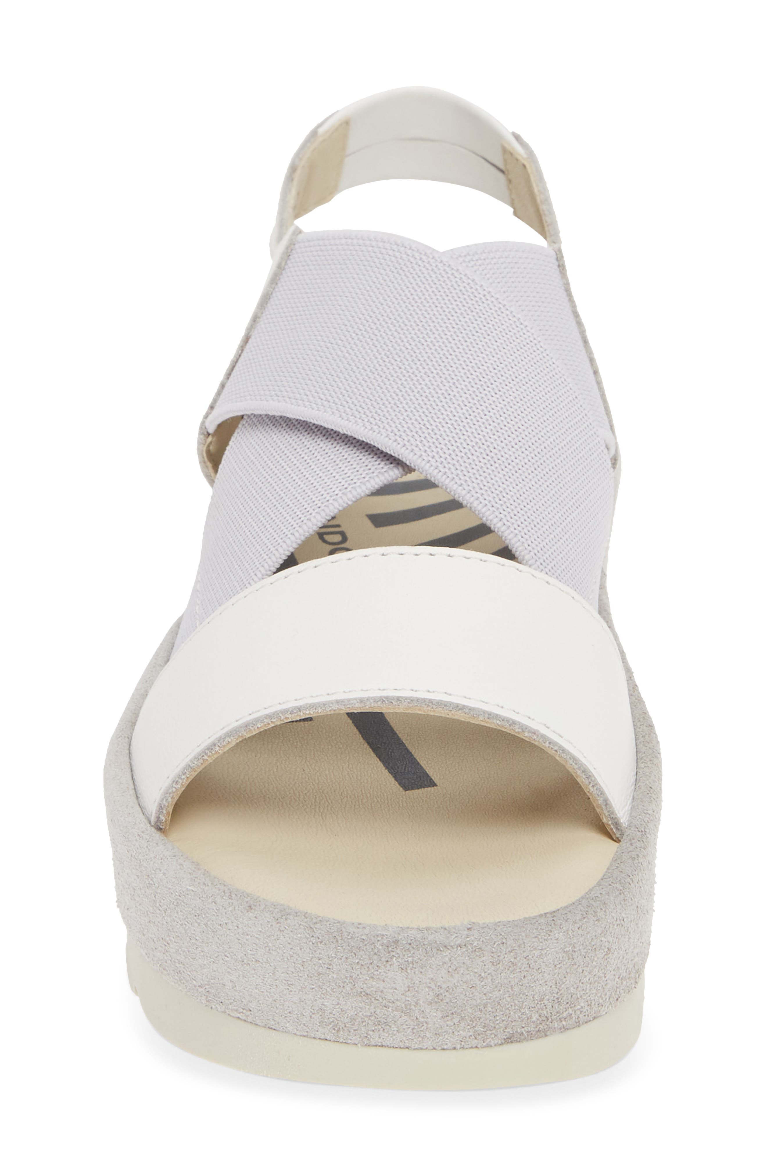 Bime Wedge Sandal, Alternate, color, OFF WHITE RUG LEATHER/ SUEDE