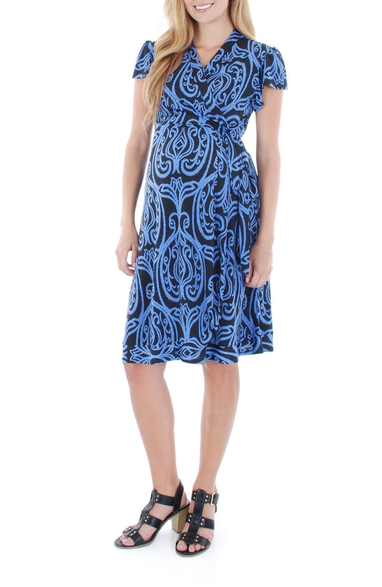 Everly Grey 'Kathy' Maternity/Nursing Wrap Dress, Main, color, 