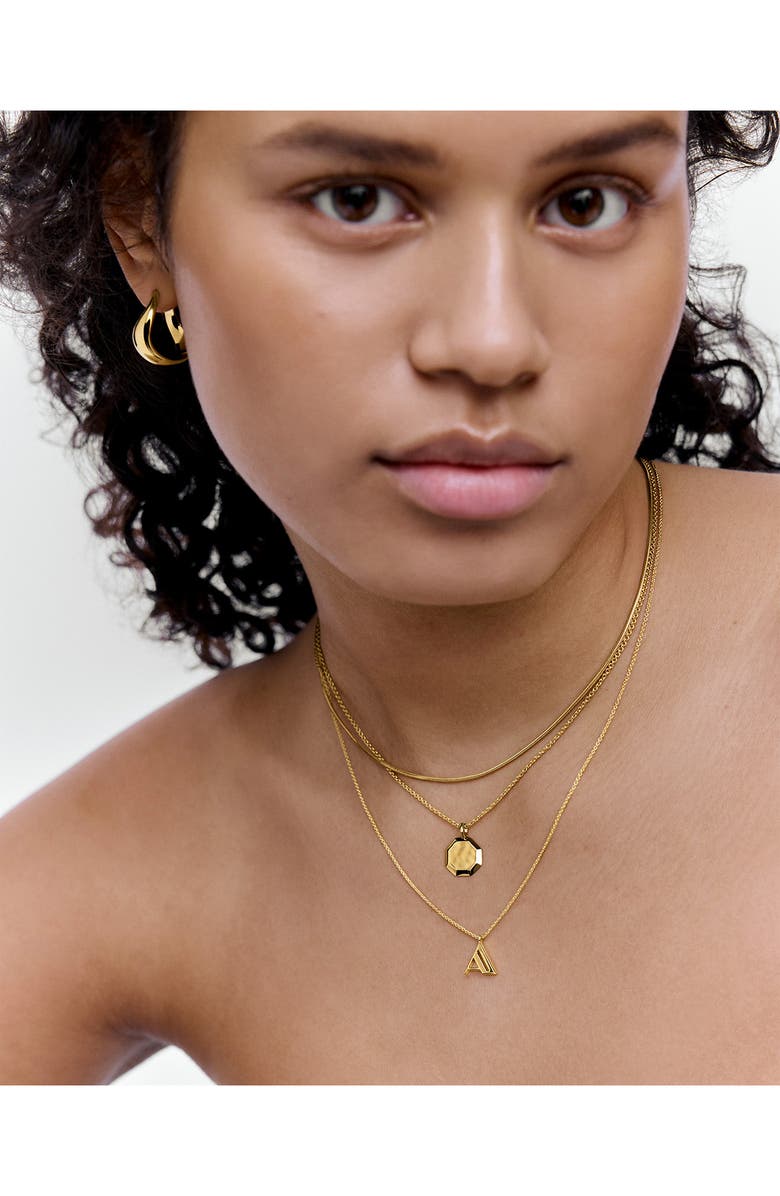 Monica Vinader Octagonal Pendant, Alternate, color, 18K Gold Vermeil