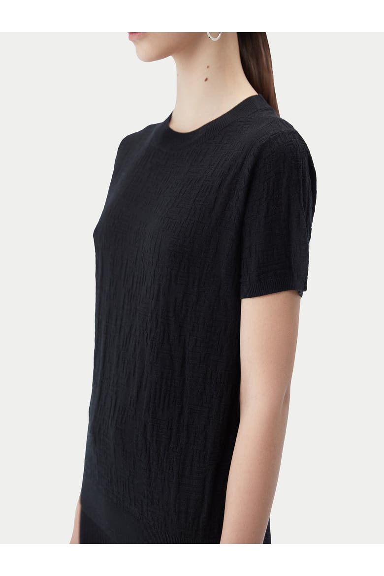 Silk Cashmere T-Shirt, Alternate, color, black