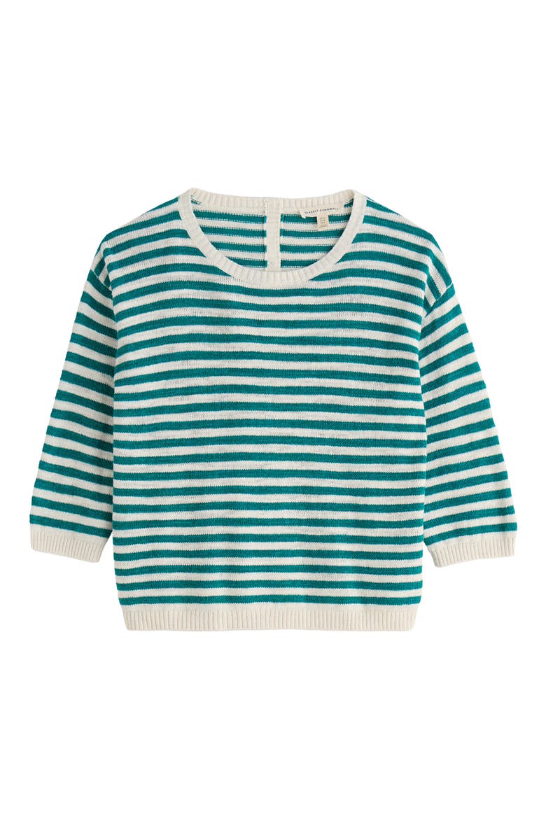 Knavock Stripe Organic Cotton & Linen Sweater, Alternate, color, MINI CORNISH DEEP DIVE