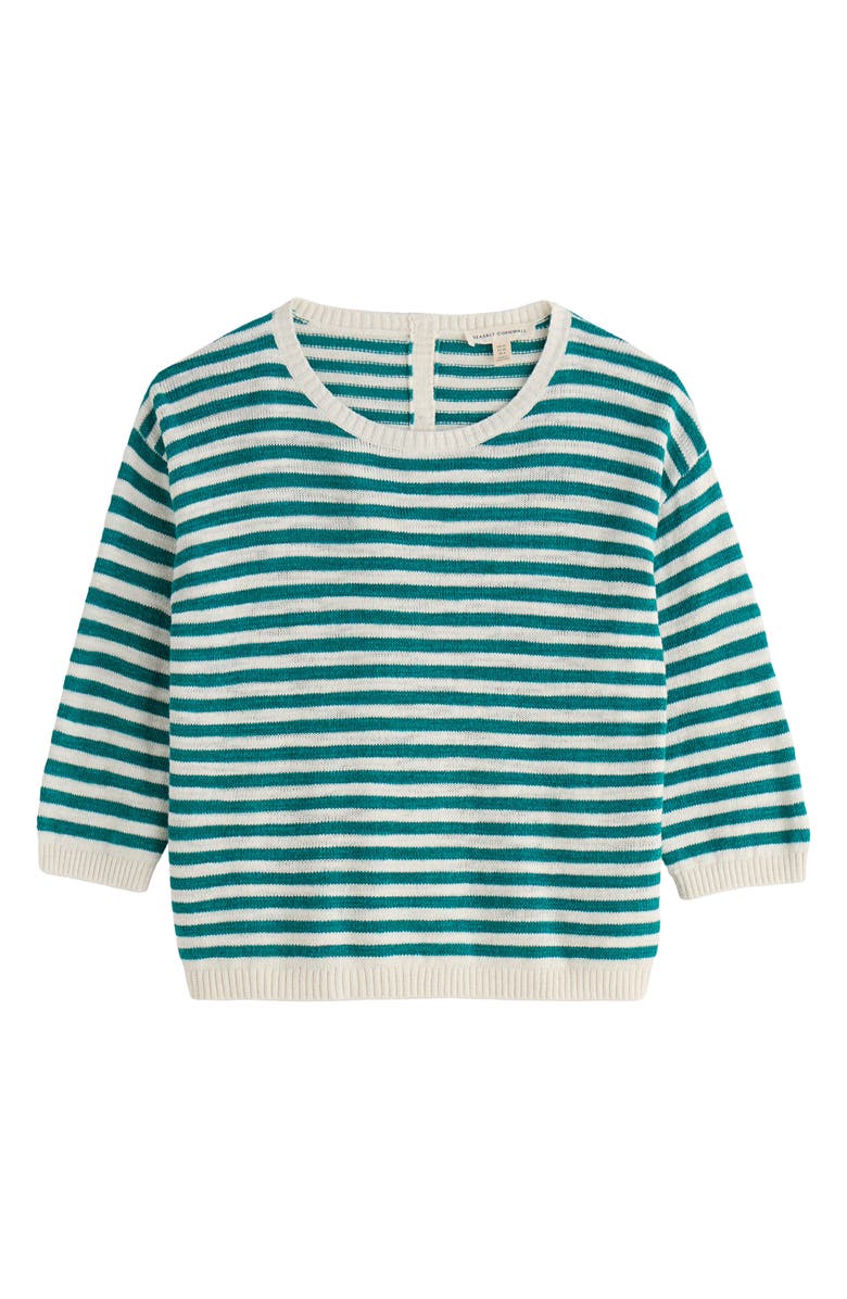 Seasalt Cornwall Knavock Stripe Organic Cotton & Linen Sweater, Main, color, Mini Cornish Deep Dive
