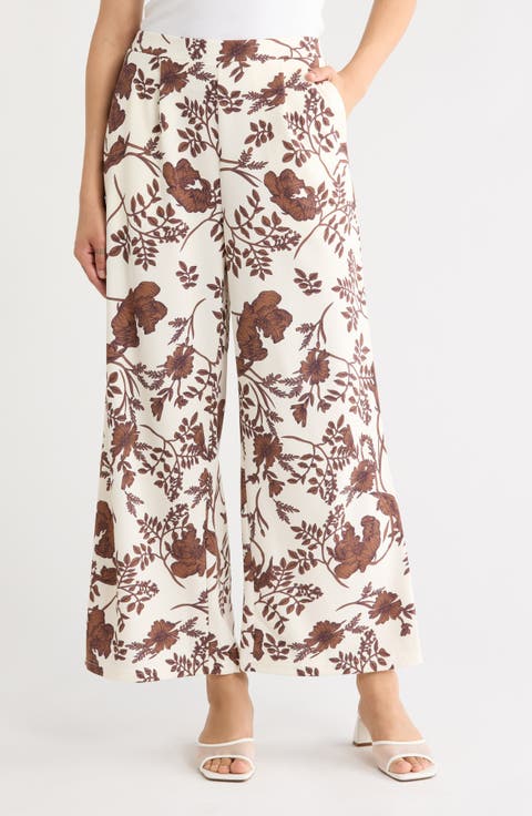 Floral Wide Leg Pants