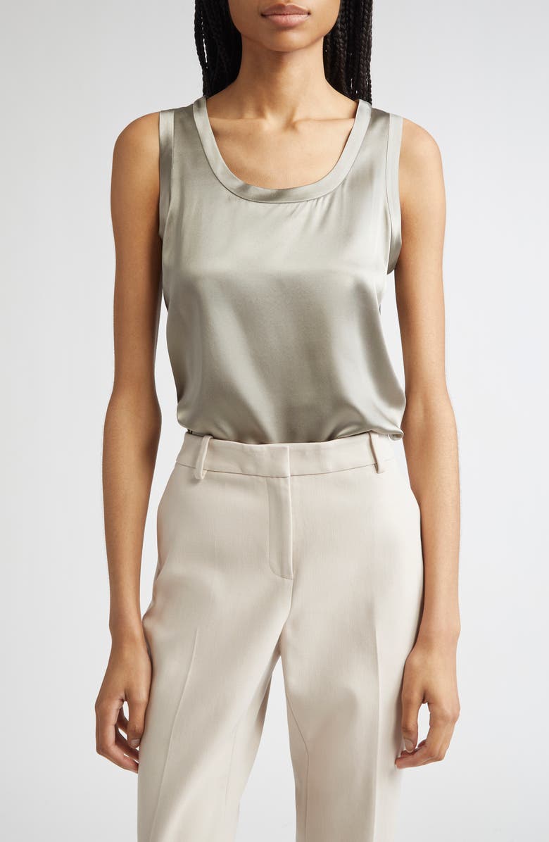 Lafayette 148 New York Perla Reversible Silk Blouse, Main, color, 