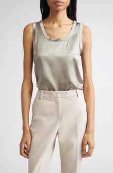 Lafayette 148 New York Perla Reversible Silk Blouse