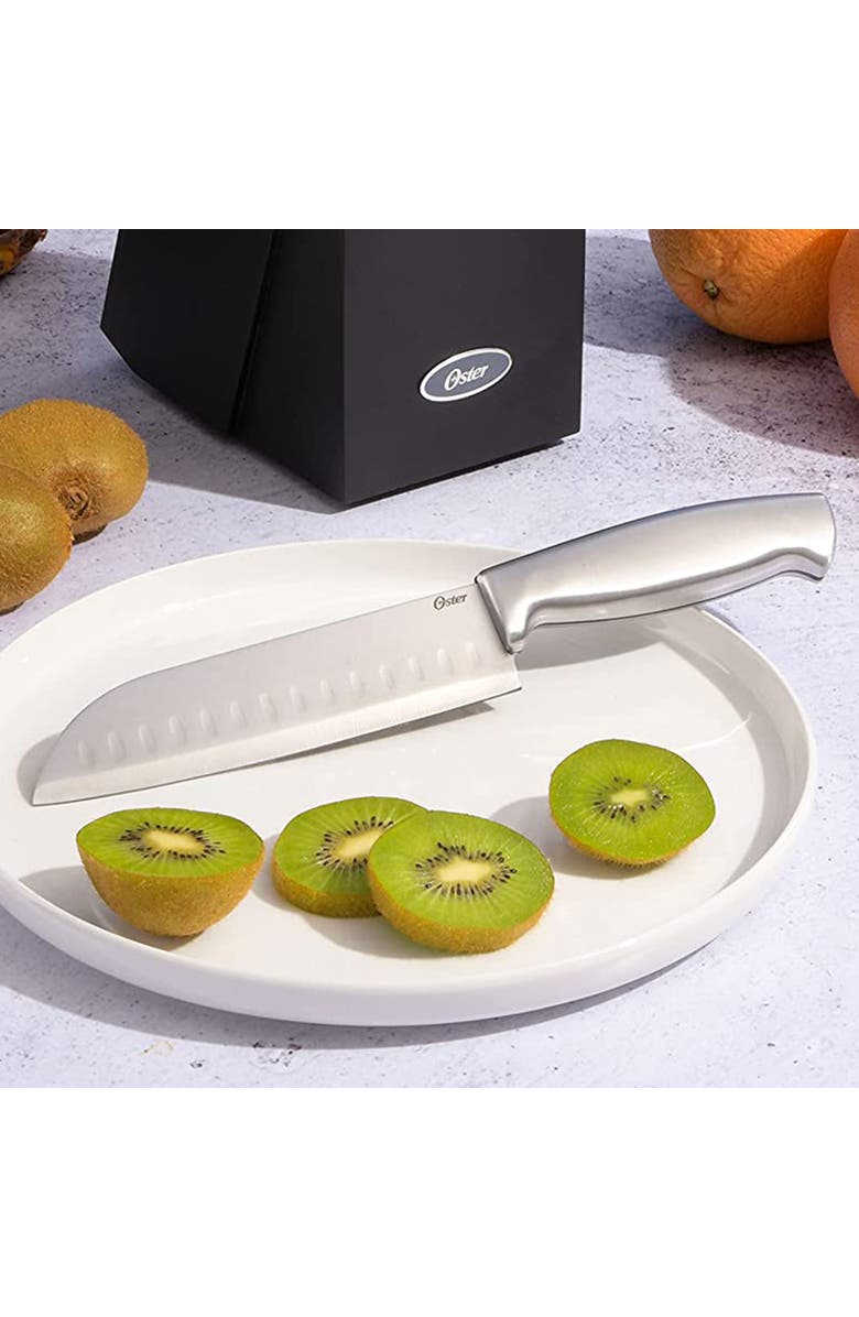 OSTER Baldwyn 6.5 Inch High Carbon Stainless Steel Santoku Knife, Alternate, color, Silver