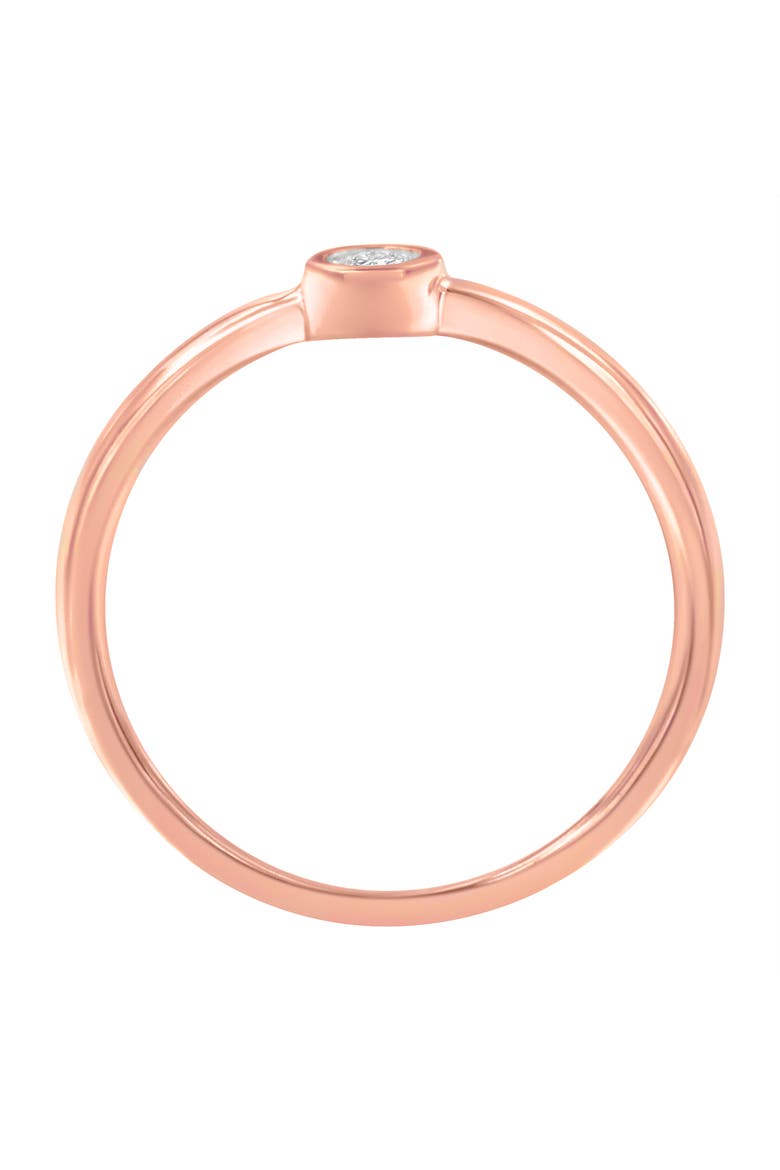 14K Rose Gold Plated Silver Miracle Set Diamond Accent Ring, Alternate, color, Rose Gold over Silver