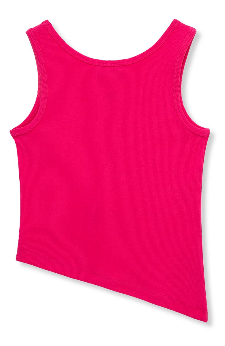 Truce Kids' Rib Stud Accent Cotton Tank, Alternate, color, Dark Pink