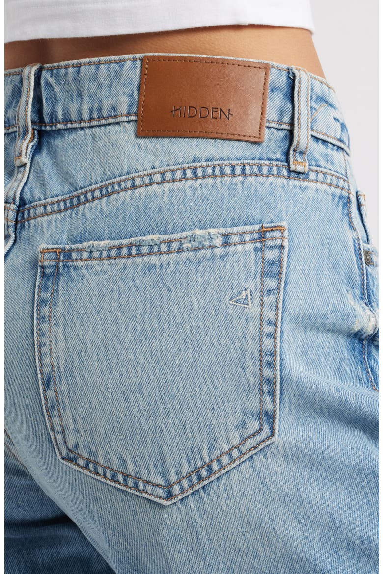 Classic Summer Distressed Straight Leg Jeans, Alternate, color, MED WASH