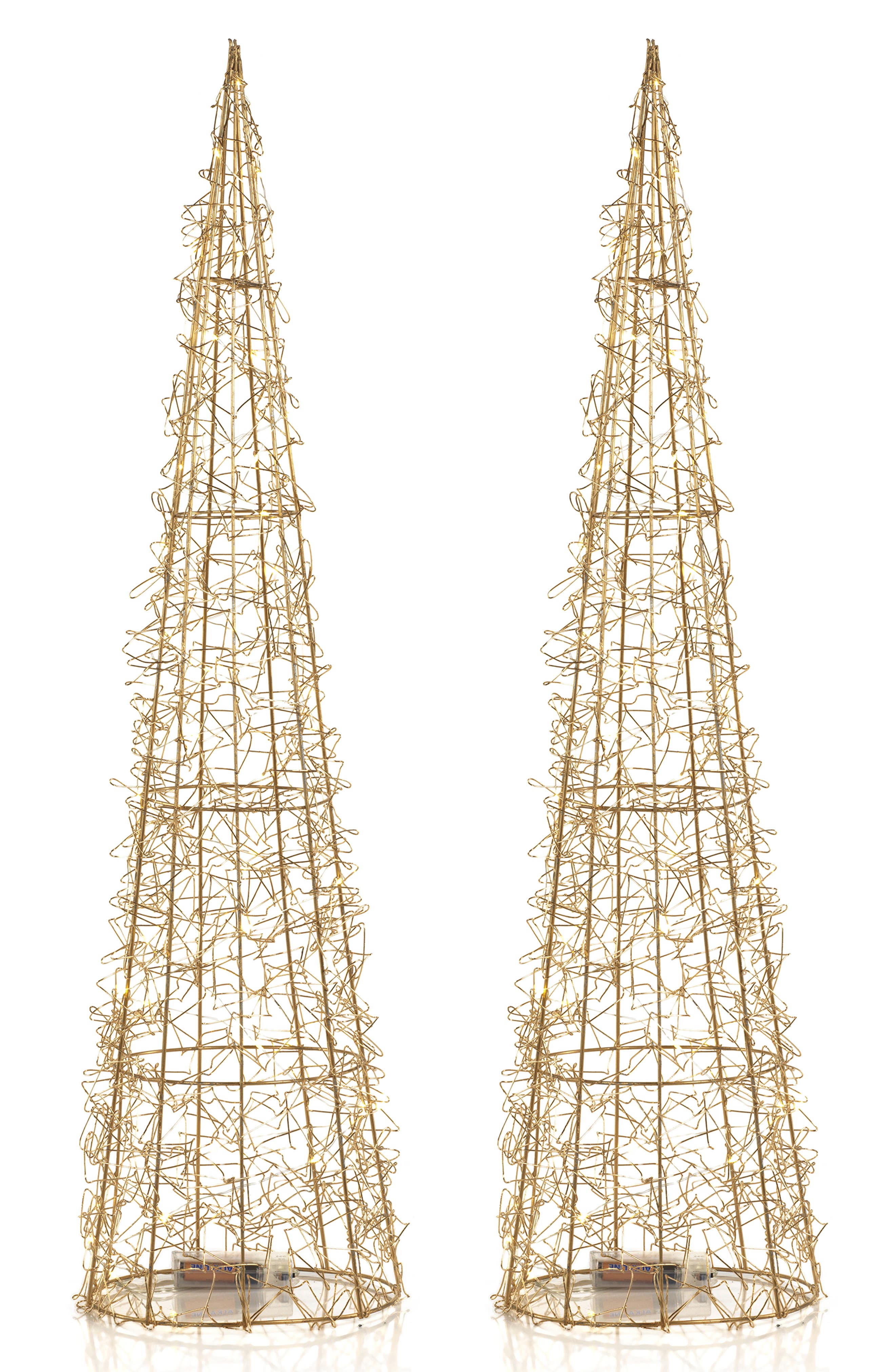 Zodax Set of 2 Wire LED Trees