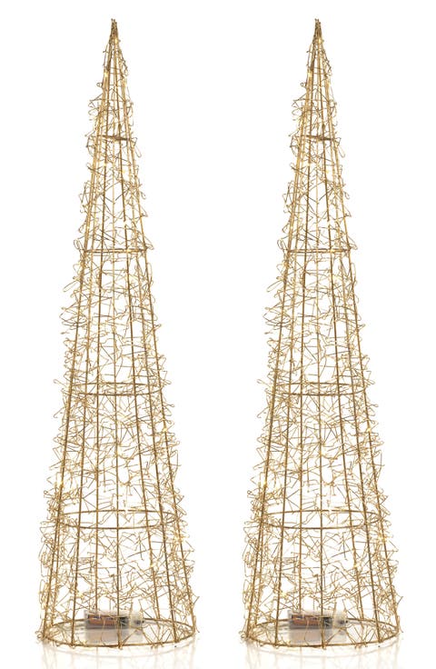 Set of 2 Wire LED Trees